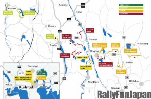 Rally Sweden 2014 Stage Map (c) VW WRT