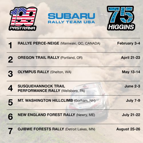 RallyFunJapan | Subaru Rally Team USA 2017 season Schedule